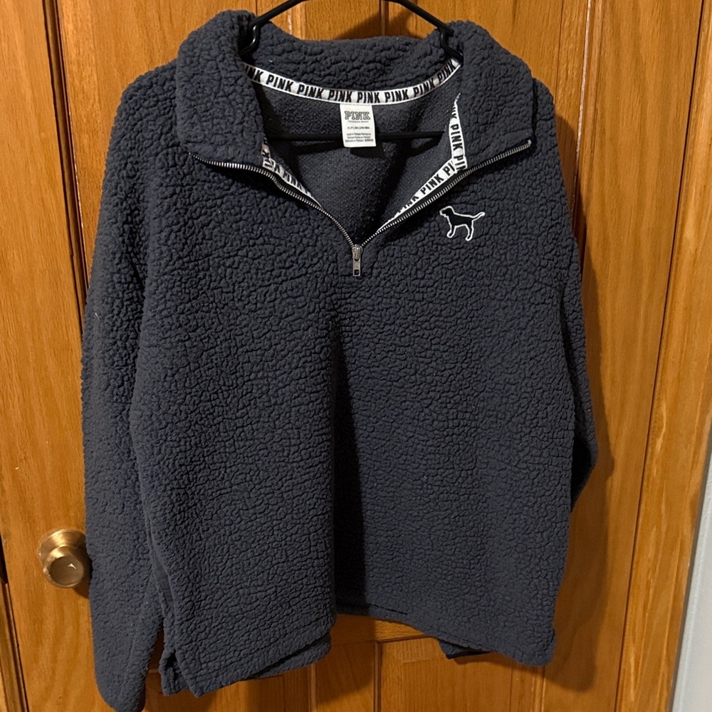 Victoria's Secret Dark Gray Sherpa Hoodie